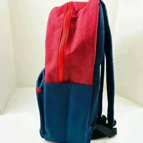 NWT Champion Manuscript Red & Navy Grid Laptop Large Unisex Backpack - Picture 9 of 12